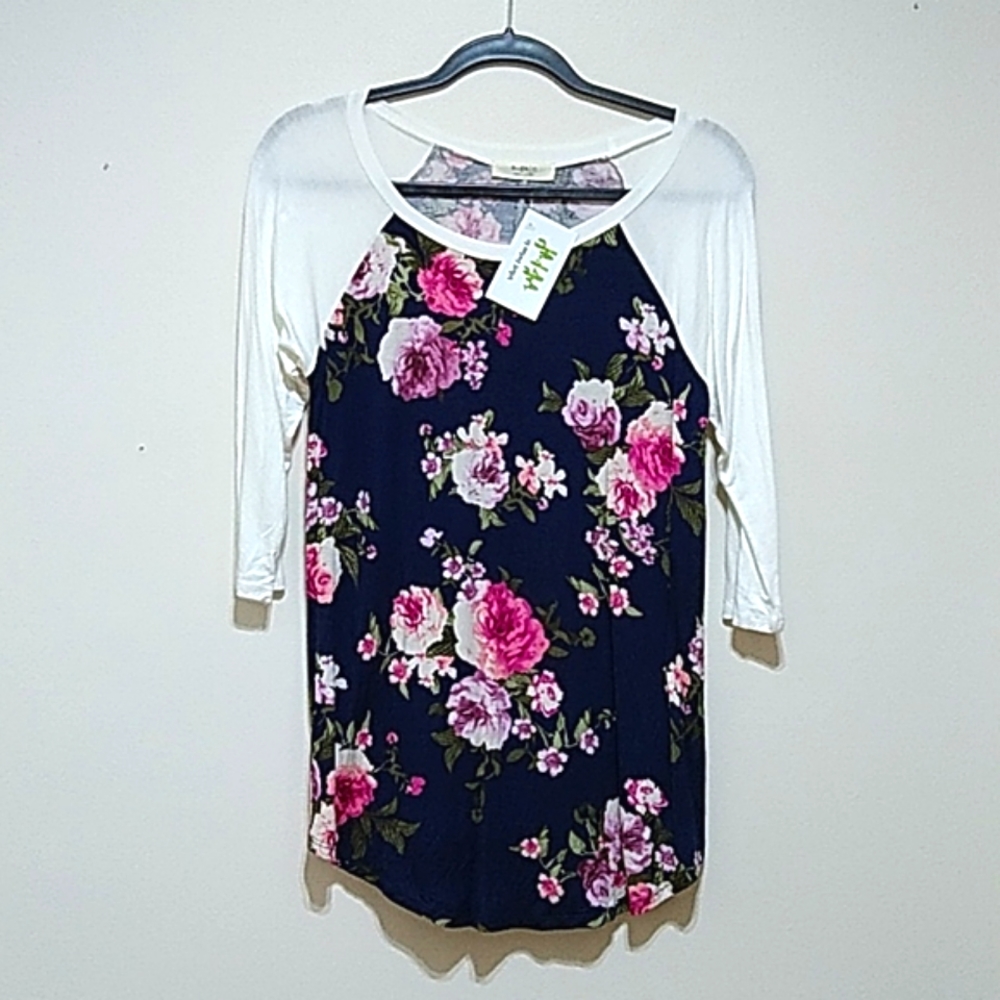 A.gain Flower Print Top